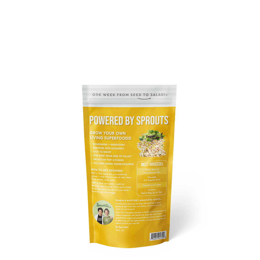 Sproutman - Vente Graines de plantes - Graines biologiques de brocoli pour germination4