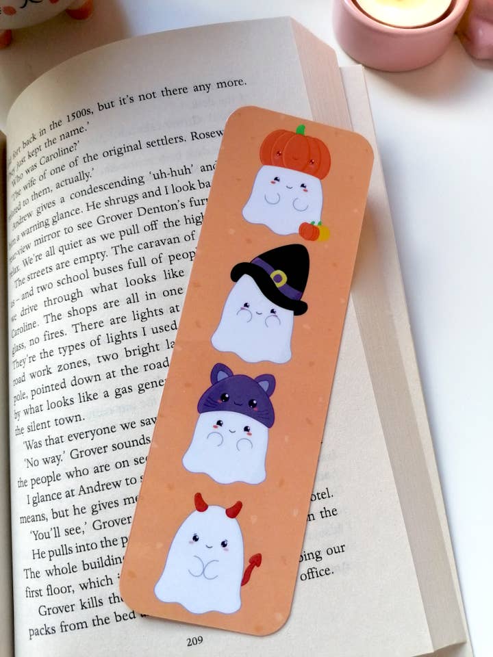 Halloween bokmärke pumpa, spöke bokmärke, höst bokmärke för wholesale av KimspirationCrafts