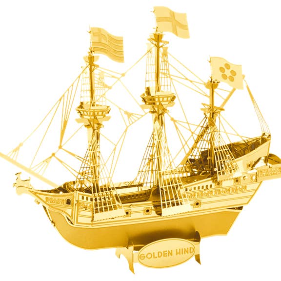 Metal Earth - Wholesale Decorative Tabletop Object - Golden Hind ship - GOLD