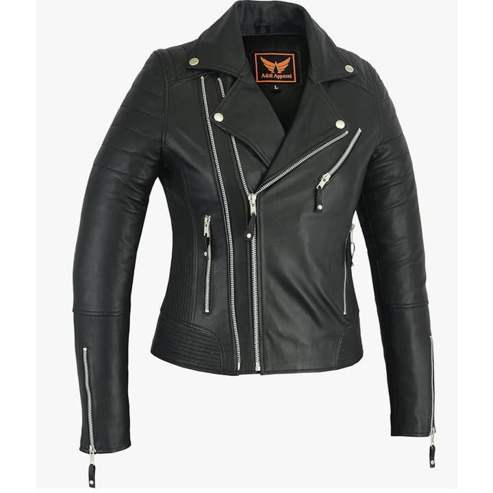 Women Motorcycle Genuine Sheep Lightweight Leather Jacket  for wholesale by Tackfield