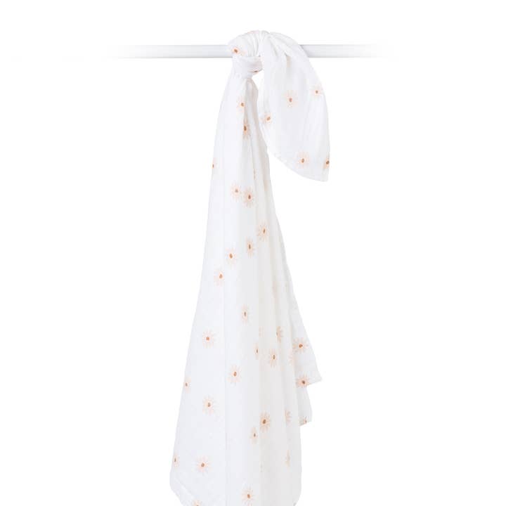 Lulujo - Wholesale Swaddle - Baby - Muslin Cotton Swaddle Blanket - Large - Daisies
