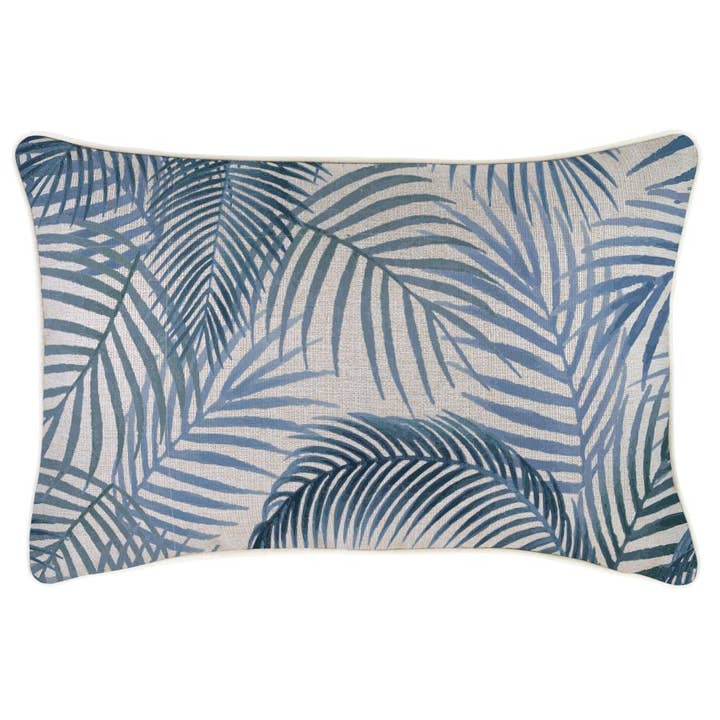 Cushion Cover-With Piping-Seminyak Blue-35cm x 50cm for wholesale by Escape To Paradise