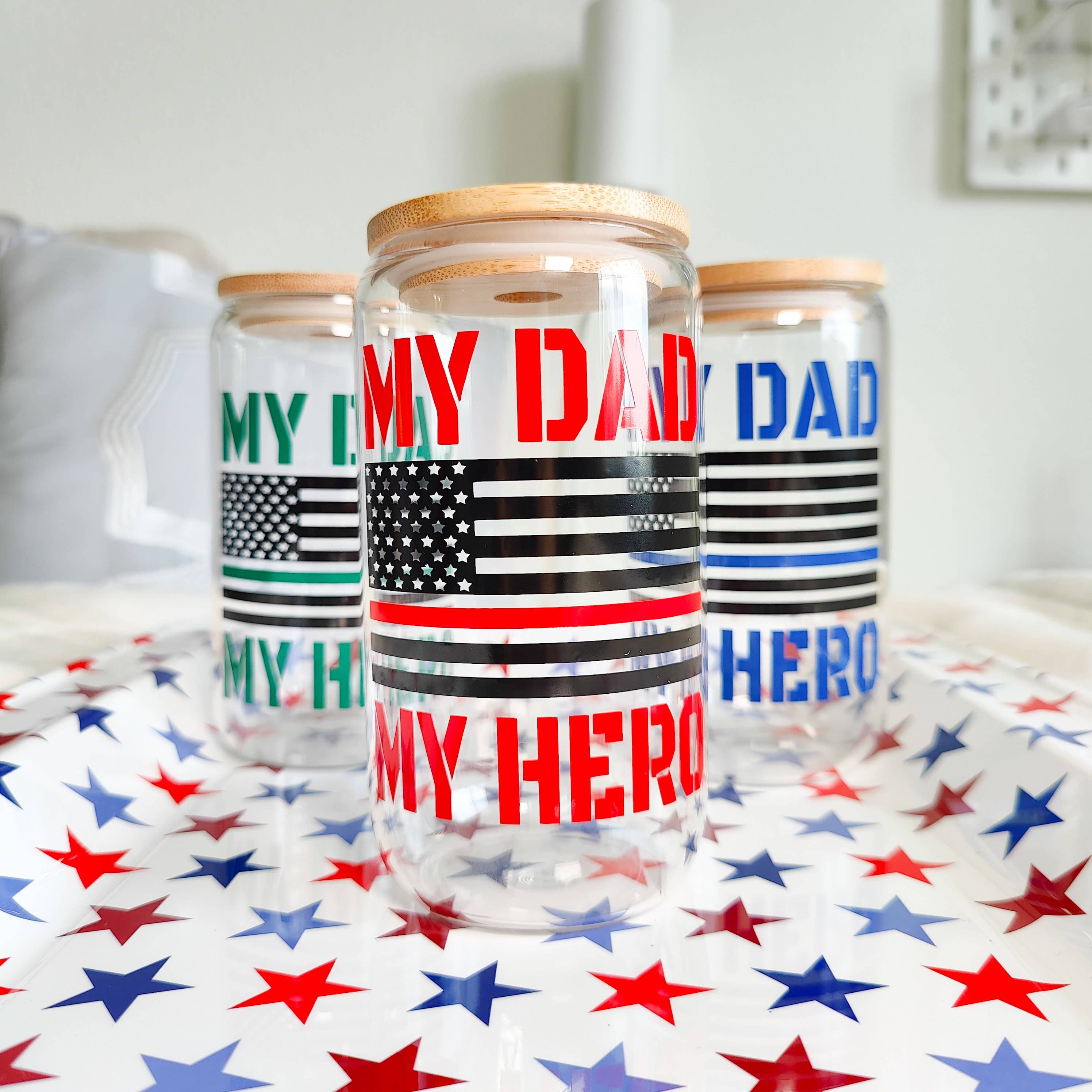 honeysheshome - Wholesale Drinking Glass/Cup - Custom First Responders Hero Beer Glass Can0