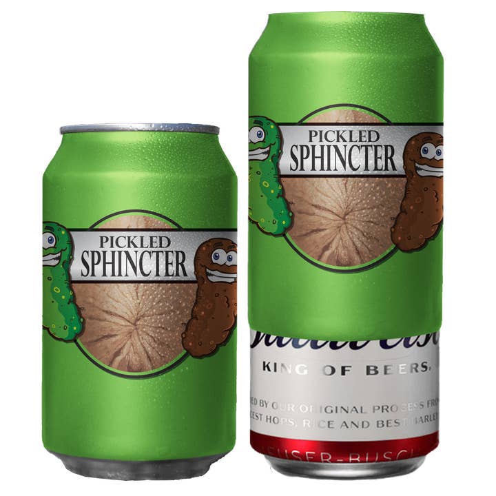 Beersy - Wholesale Drink Huggers & Koozies - Pickled Sphincter Silicone Can Cooler, Koozie, Can Holder