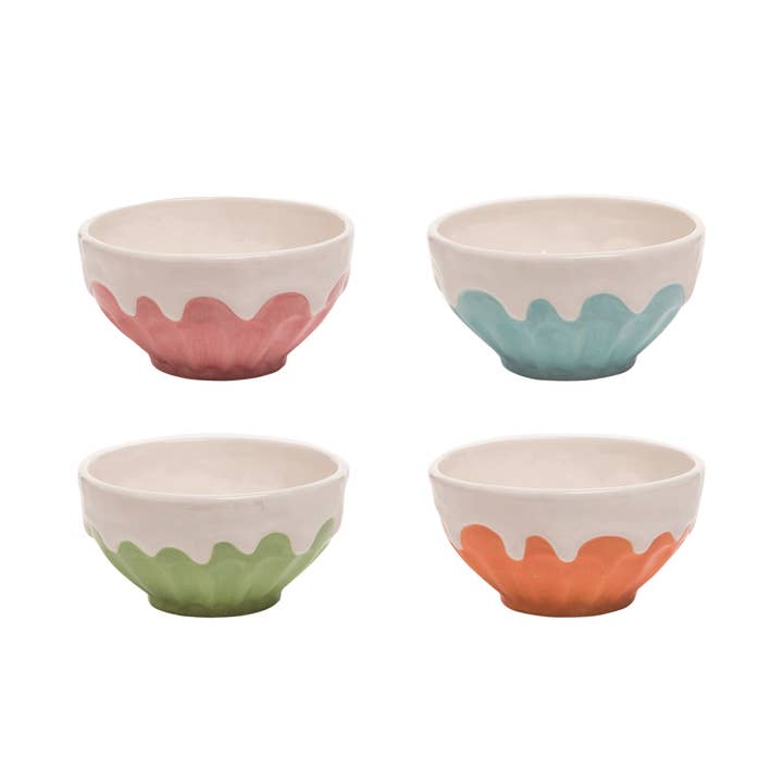 Transpac - Wholesale Decorative Plate/Dish/Bowl - CLOSEOUT Transpac Dol Ice Cream Bowl Set of 4 Spring Home