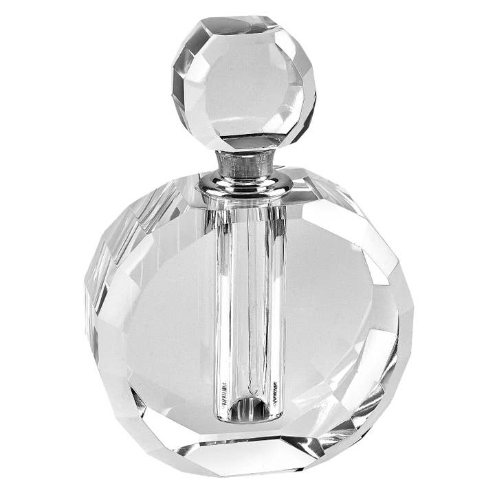 Badash - Wholesale Perfume/Eau de Toilette - Zoe Round Crystal Perfume Bottle H4"2
