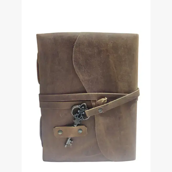 Tuzech Leather - Venta al por mayor Diario/agenda - Diario de Cuero Marrón Hecho a Mano Vintage con Llave3