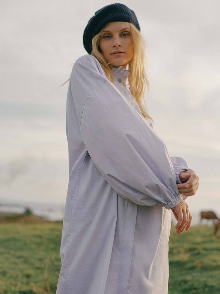 The Tuxedo Long Shirt/dress - Lilac for wholesale by State of Georgia