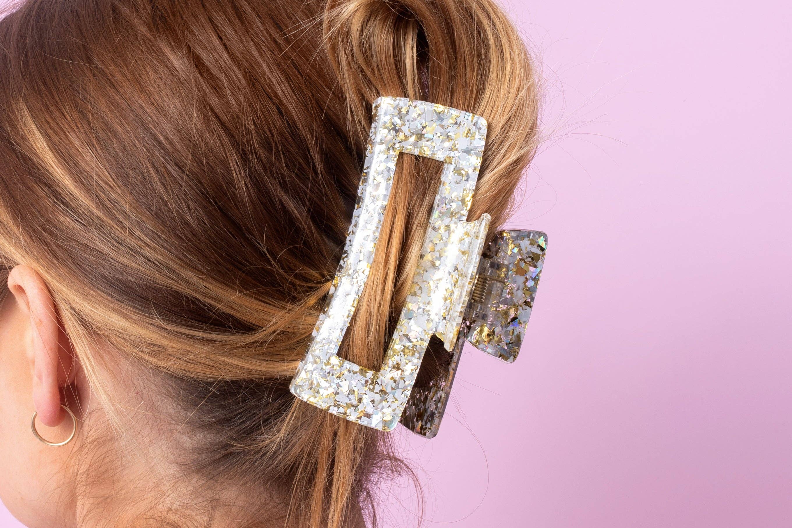 Taylor Elliott Designs – Engroshandel Hårspænde - Dame – Klo Hårklemme - Stor - Perle Konfetti1