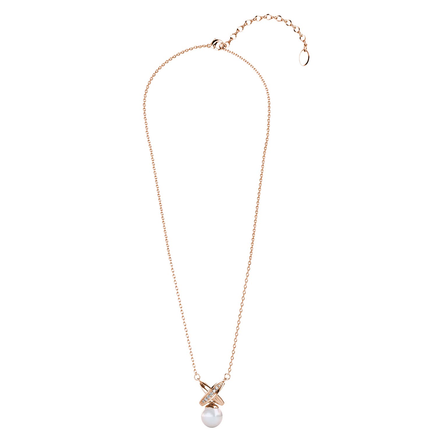 CARALI / MYC Paris – wholesale Pendant/charm necklace – Chris Pearl Pendants - Rose Gold and Crystal4