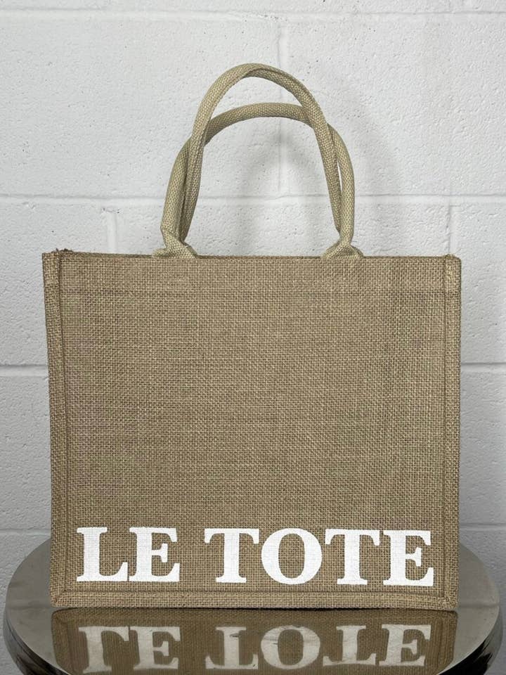 Natural Jute Tote for wholesale by Le Tote Original