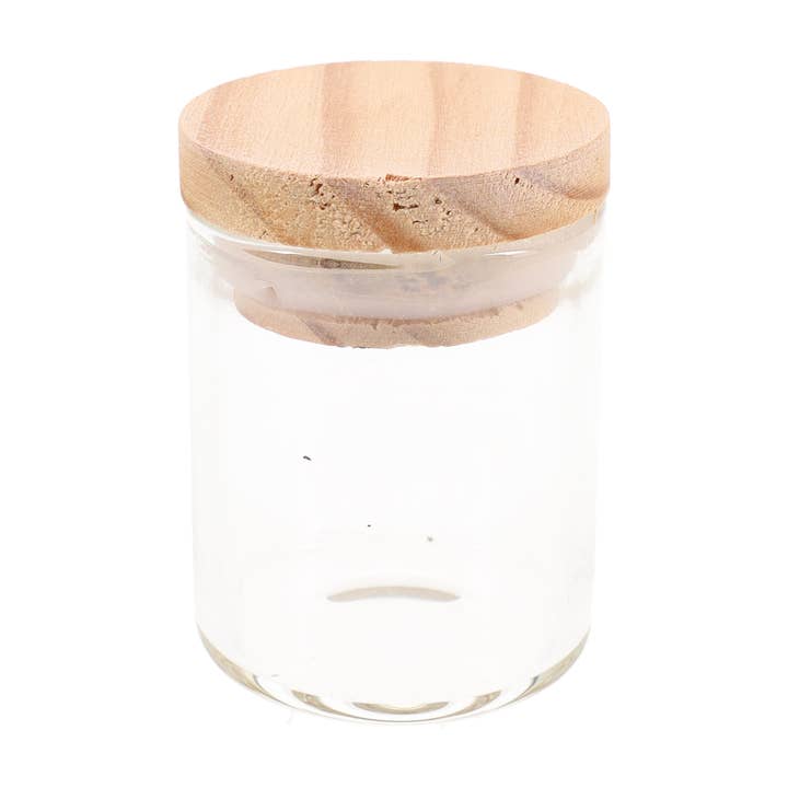 SPS Wholesale Inc - Wholesale Jar - Glass Jar with Bamboo Lid - J0239