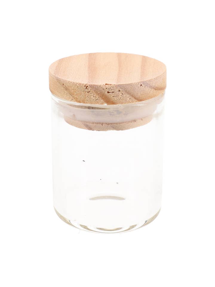 Glass Jar with Bamboo Lid - J0239 for wholesale by SPS Wholesale Inc