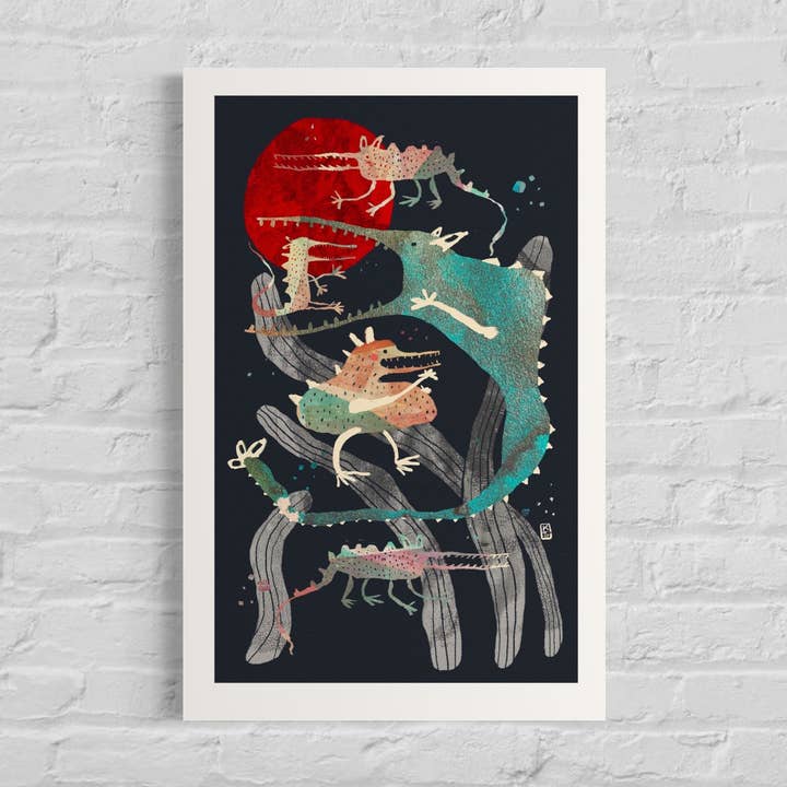 Großer Aufdruck mit Mondbabys für den Großhandel von Kyndra Sweep illustrations