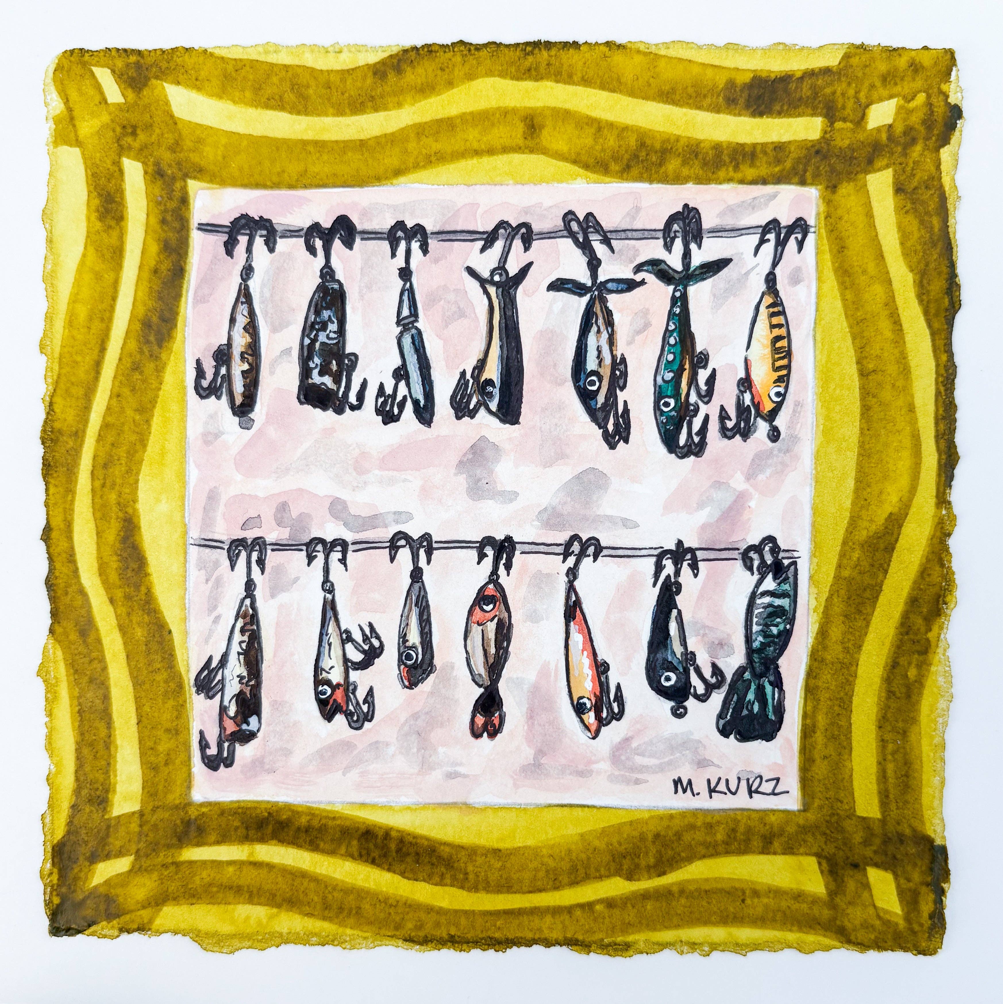 Makenzie Kurz Art - Wholesale Art Print - Fishing Lure Print1
