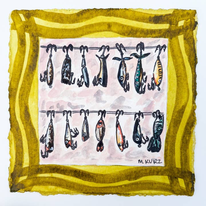 Makenzie Kurz Art - Wholesale Art Print - Fishing Lure Print1