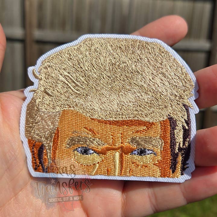 Texas Transfers - Wholesale Patch - Trump Face Iron-On PATCH0