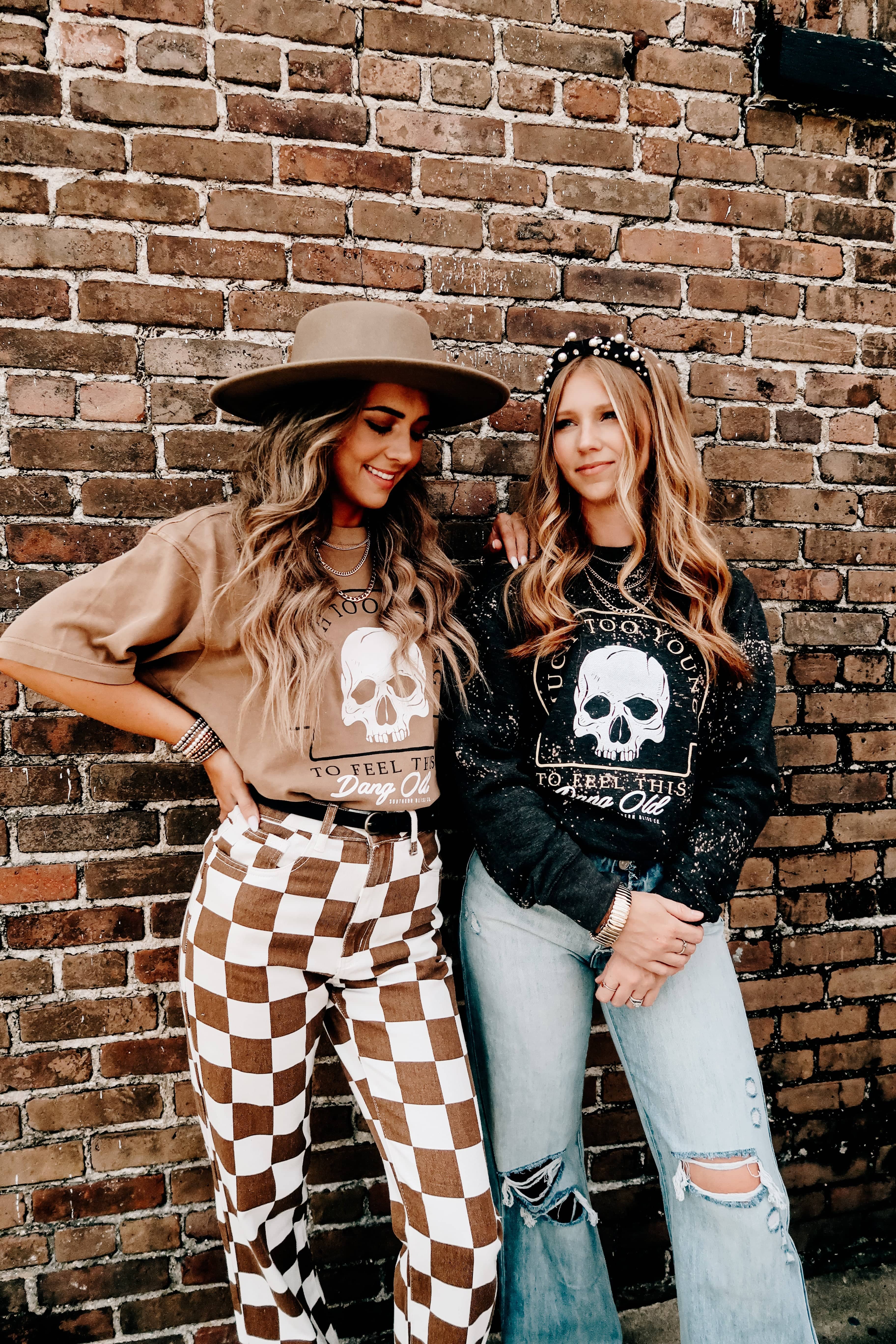 Southern Bliss Co. - Wholesale Screen Printed T-Shirt - Women's - Much Too Young Cut Mock Neck Tee5