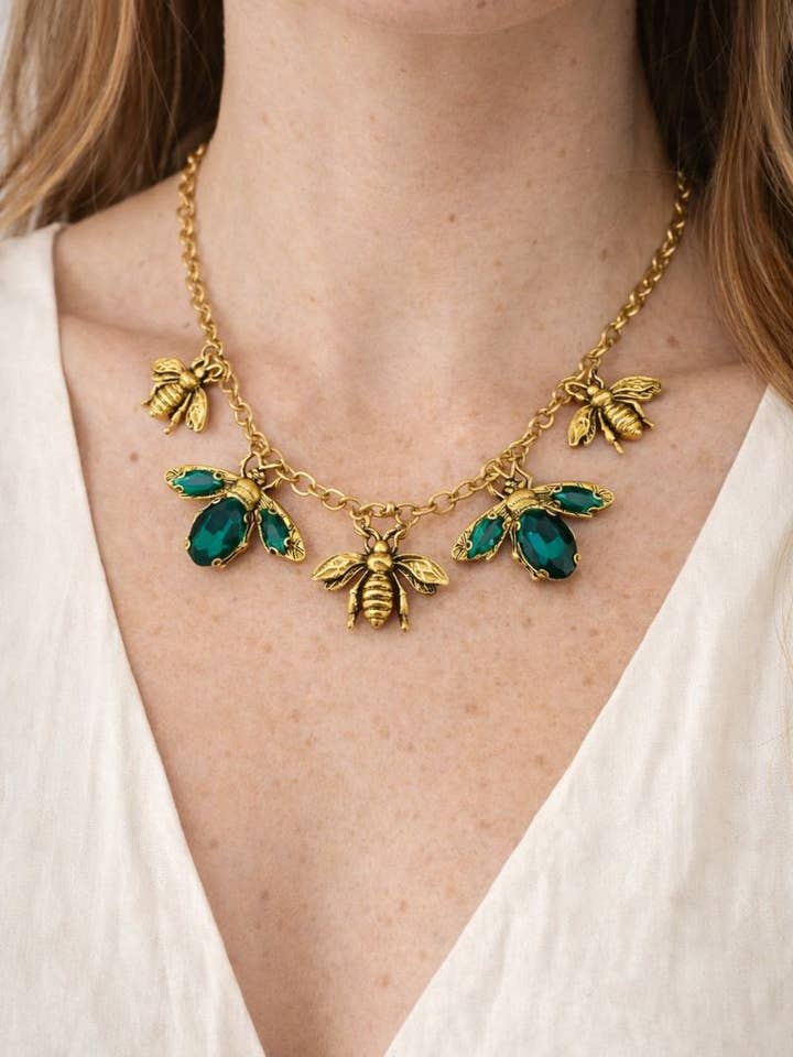 Collar de abeja de cobre barroco victoriano for wholesale by Wild & Free