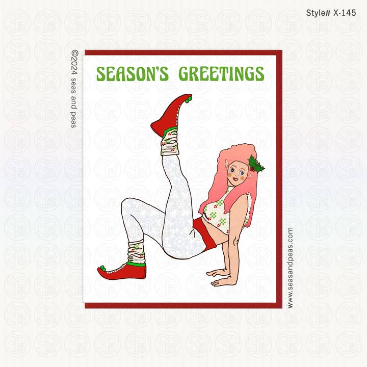 Carte de Noël Seasonite 5 pour la vente par Seas and Peas, LLC