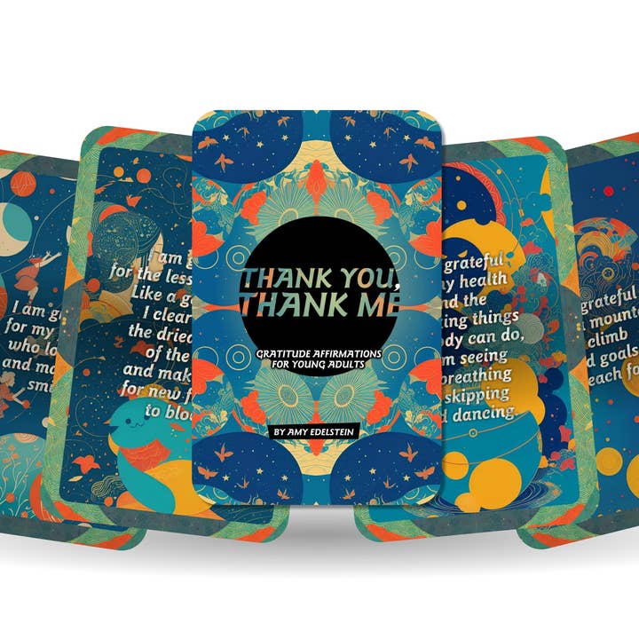 Thank You, Thank Me - Gratitude Affirmations for Young Adults - By Amy Edelstein for wholesale by Ibiza Tarot USA