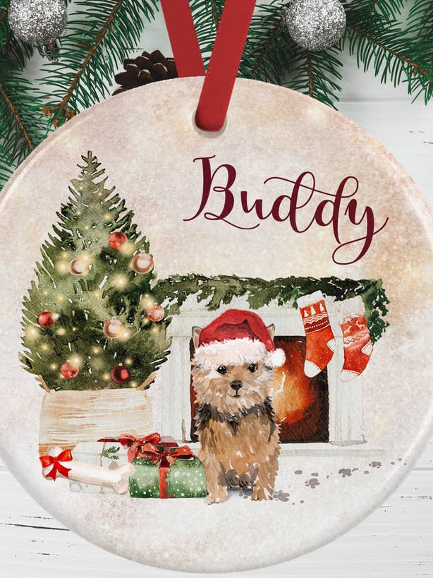 Norfolk Terrier Christmas Decoration for wholesale by WagATudeTags