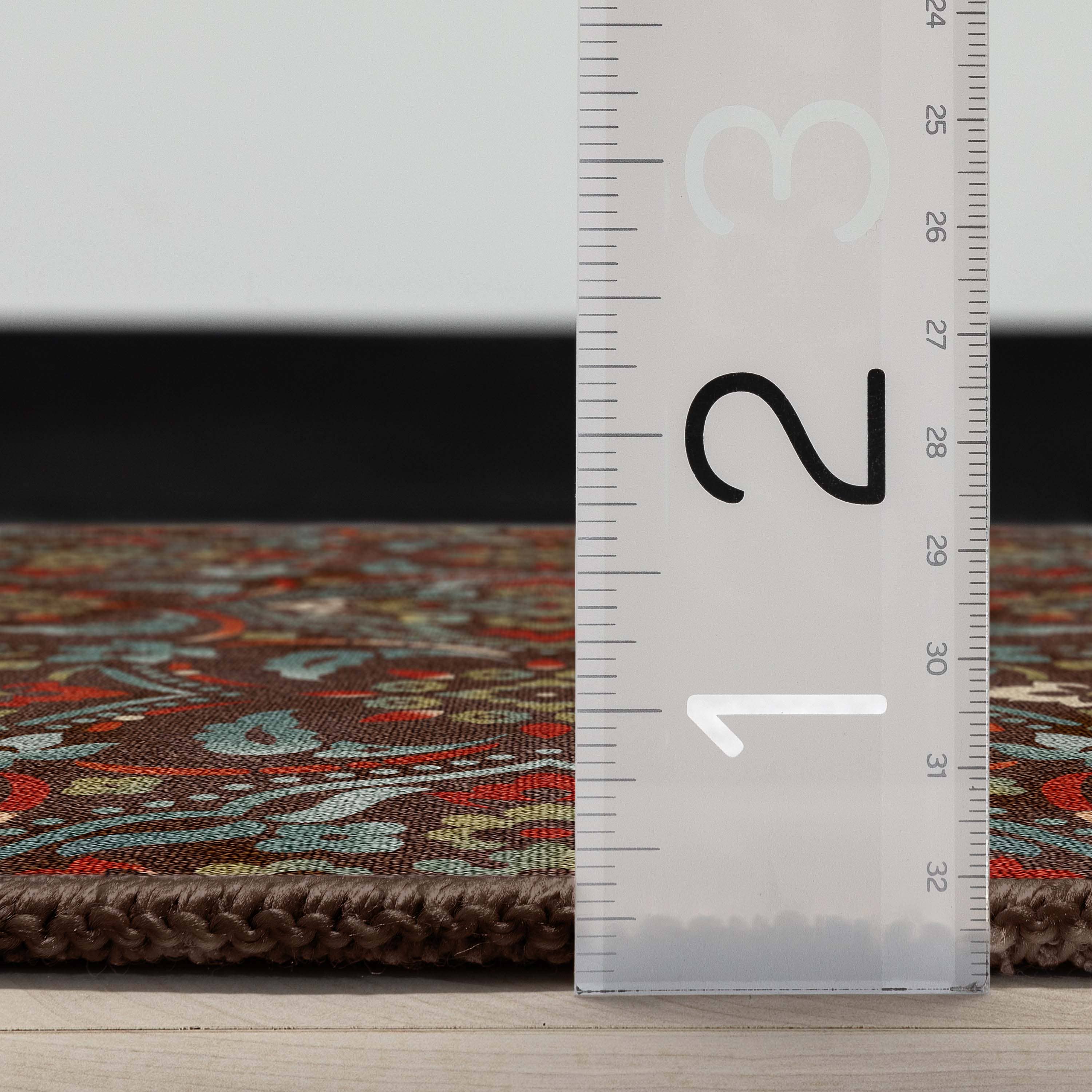 Well Woven - Wholesale Area Rug - Florence Brown/Grey Floral Flat-Weave Cotton Backing Rug7