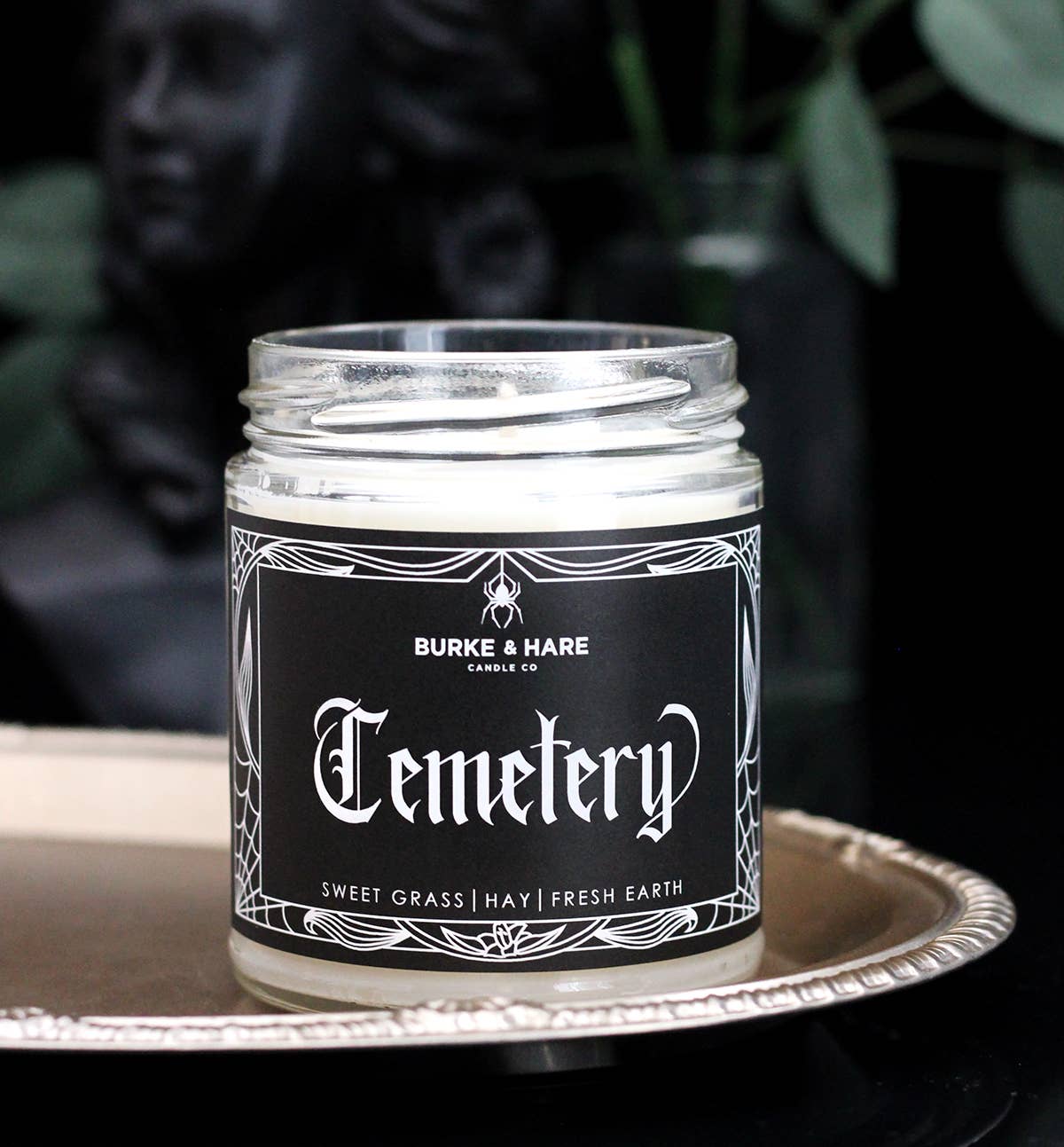 Burke & Hare Co - Wholesale Jar/Filled Candle - Gothic Scented Candle - Cemetery - Dirt & Grass - Halloween2