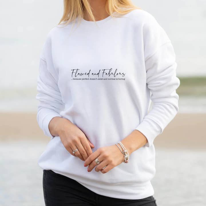Flawed and Fabulous Oversized Cotton Mix Sweatshirt for wholesale by Jola Designs