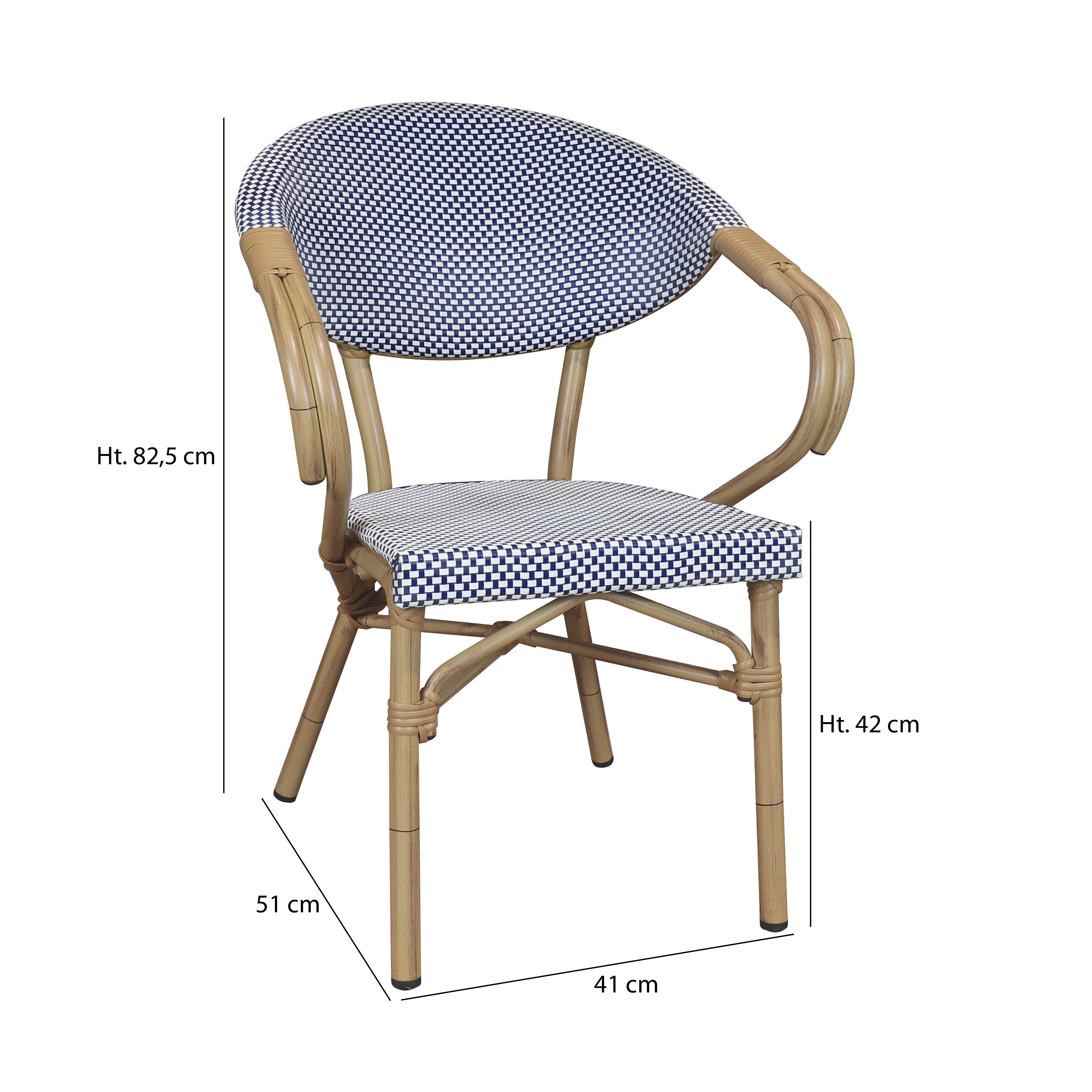 Now's Home - Wholesale Chair - Set of 2 Amalfi rattan-look blue textilene table chairs4