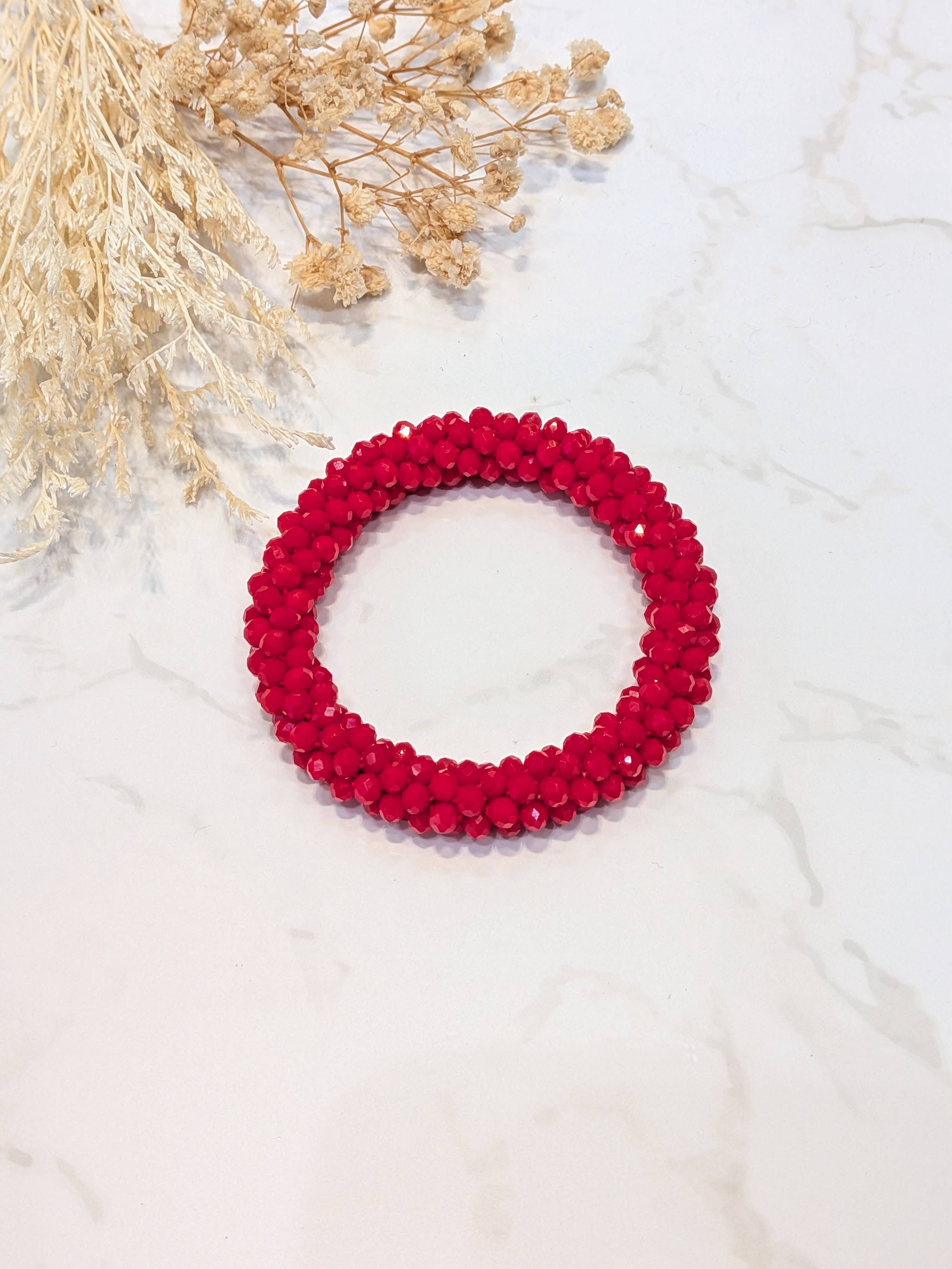 LOLO & YAYA - Wholesale Link & Chain Bracelet - Red-tone crystal effect bracelet11