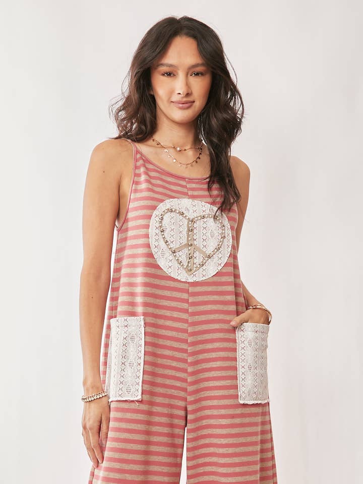 STRIPED FRENCH TERRY HEART JUMPSUIT and other Purchase Wholesale striped jumpsuit. Free Returns & Net 60 Terms on Faire trending on Faire.