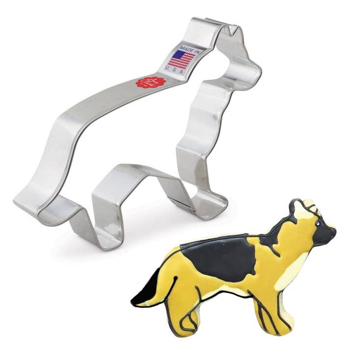 Ann Clark - Wholesale Cookie Cutter - German Shepherd Cookie Cutter. (Bag of 1 Dozen)
