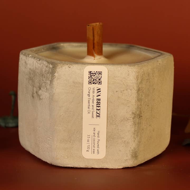 AVA BREEZE Concrete Candle for wholesale by Ava Lit Candles