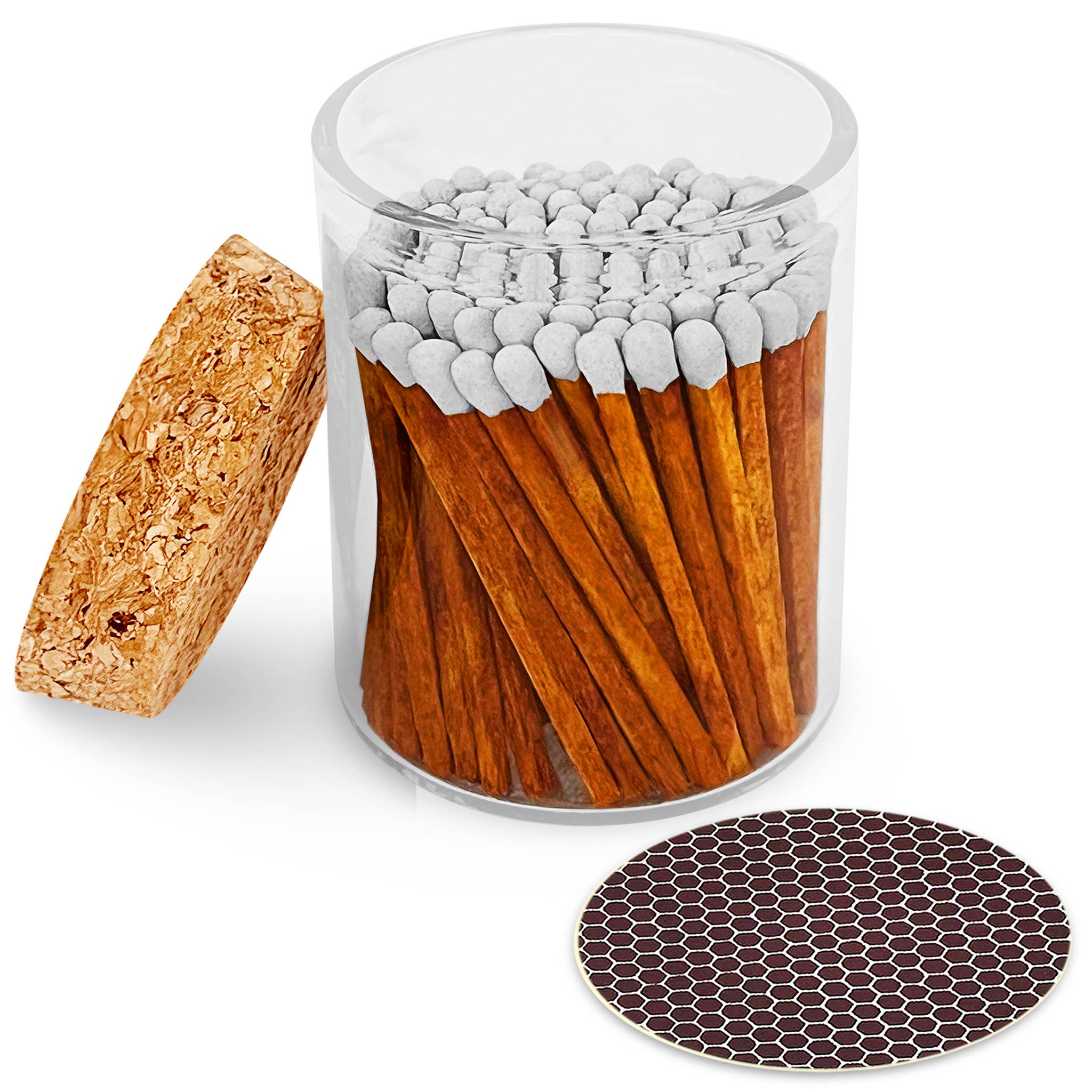 Thankful Greetings – wholesale Matches – 2" Matches in Cork Top Jar - Colors of Your Choice4