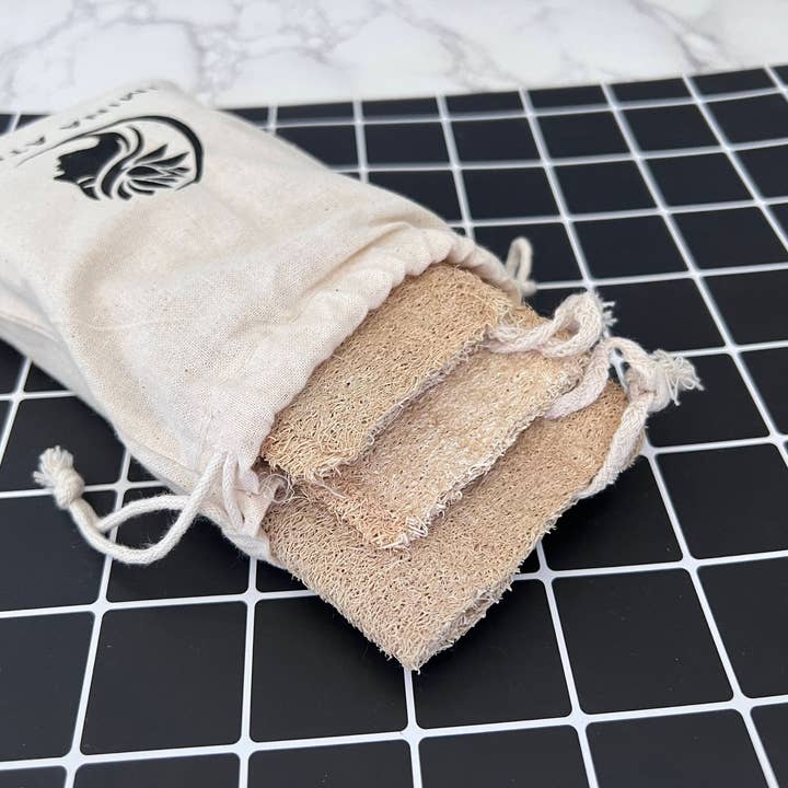 Flattened Loofa Set of 3 for wholesale by Lumina Atelier Ltd.