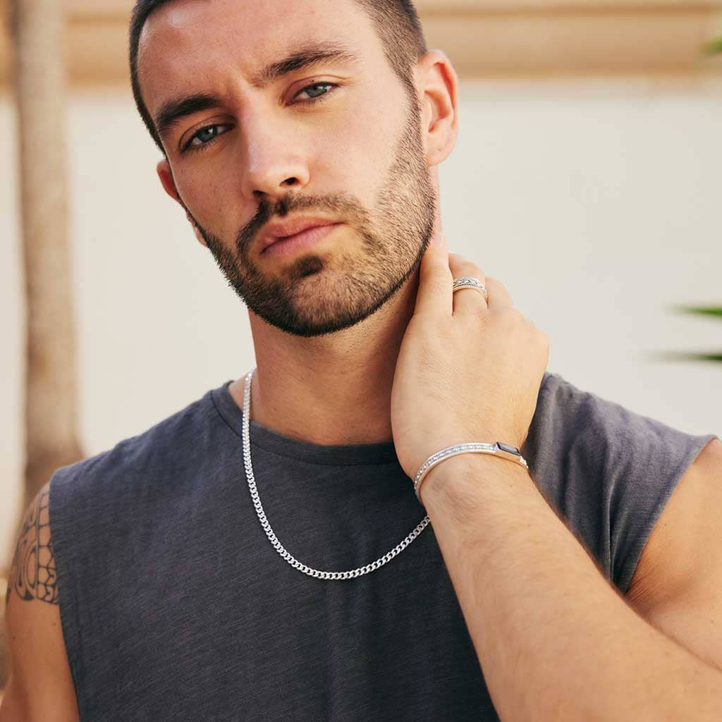 SILVER Unisex Cuban Curb Chain for wholesale on Faire0