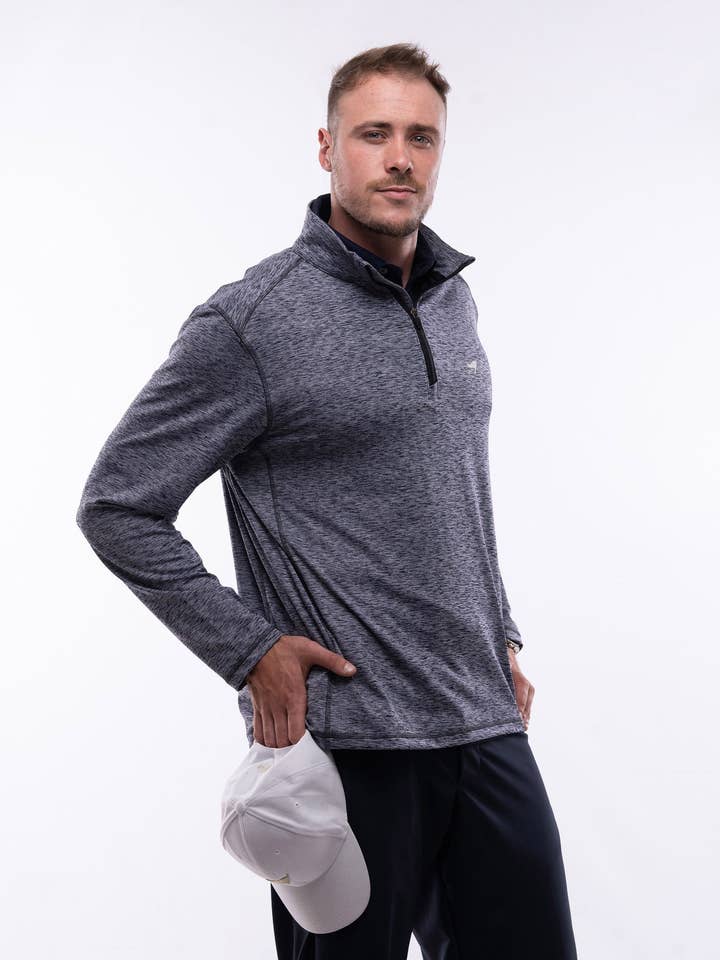 Quarter Zip - Dark Grey for wholesale by American Fit