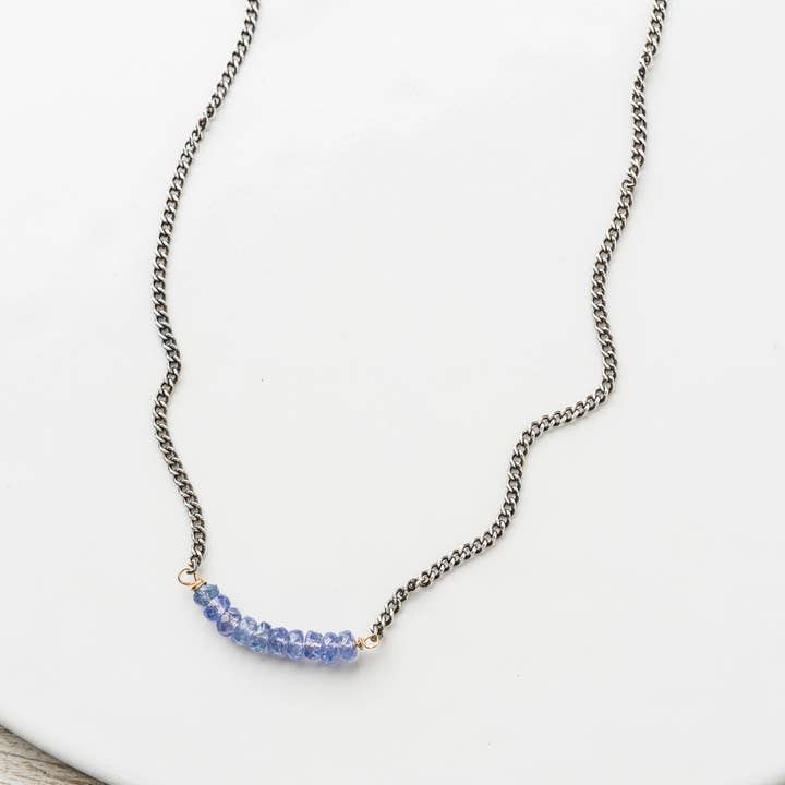 Tanzanite mini-booghalsband aan kinketting voor wholesale door Original Hardware
