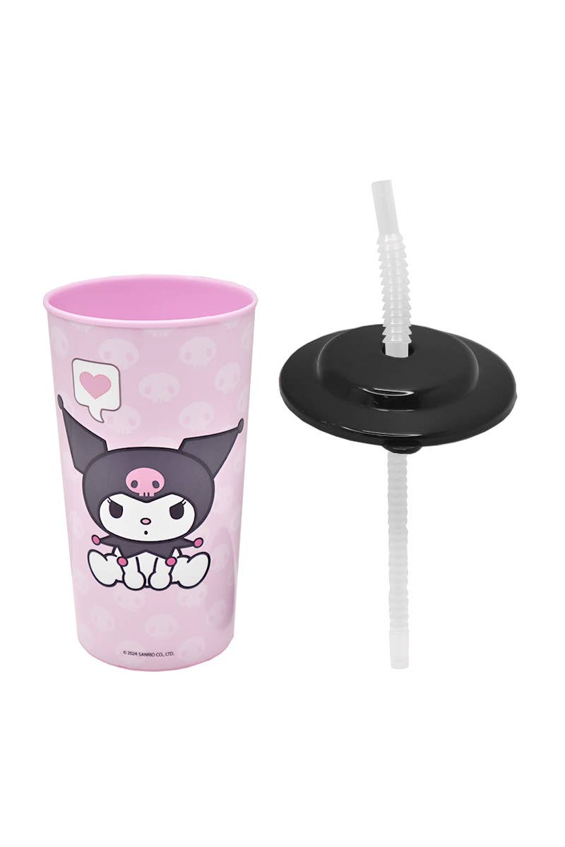 PINEAPPLE Beauty - Wholesale Drinking Glass/Cup - Kids & Baby - UPD KUSP Kuromi 16oz Tumbler Cup w/ Lid and Straw - 6 2