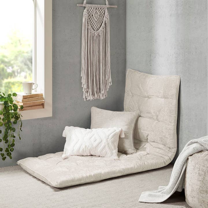 Olliix - Wholesale Chair Cushion - Light Weight Foldable Lounge Floor Pillow Cushion, Ivory