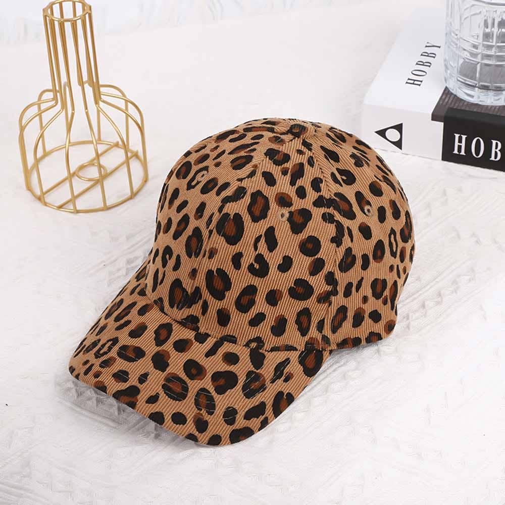 Wholesalesir - Vente Casquette de baseball – unisexe - Casquette en velours côtelé à imprimé léopard2