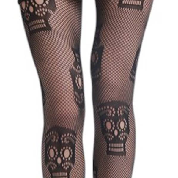 Day of the Dead Nätstrumpbyxor — En storlek passar de flesta för wholesale av KBW Global Corp.