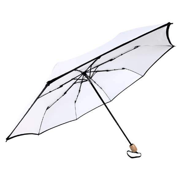 Sun Bella - Wholesale Umbrella – Women's - UPF50+ Compact Cosmopolitan UV Sun Umbrella - White with black trim8