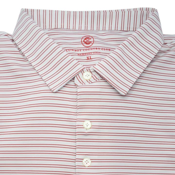 Thin Stripe Polo for wholesale by Cowboy Country Club