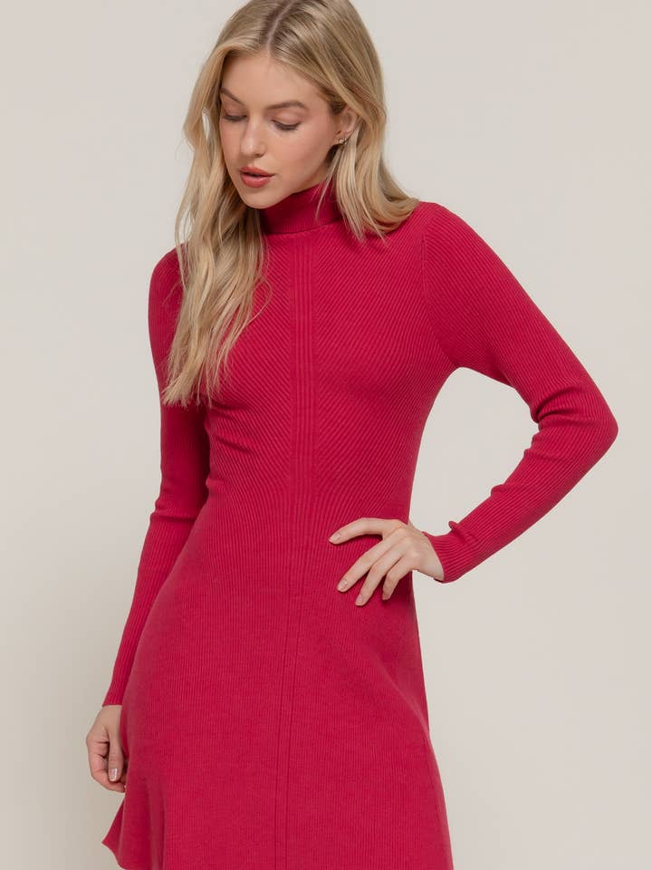 Long Sleeve High-neck Fitted Sweater for wholesale by Active Basic | Active USA