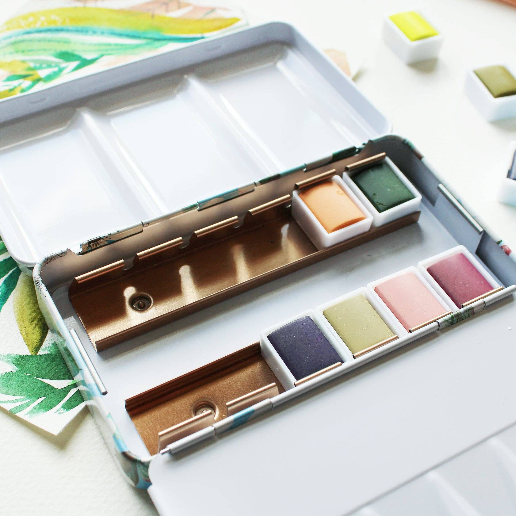 Paintcrush - Wholesale Palette/Mixing Tray - The Ready For Joy Empty Watercolor Palette - Anemones4