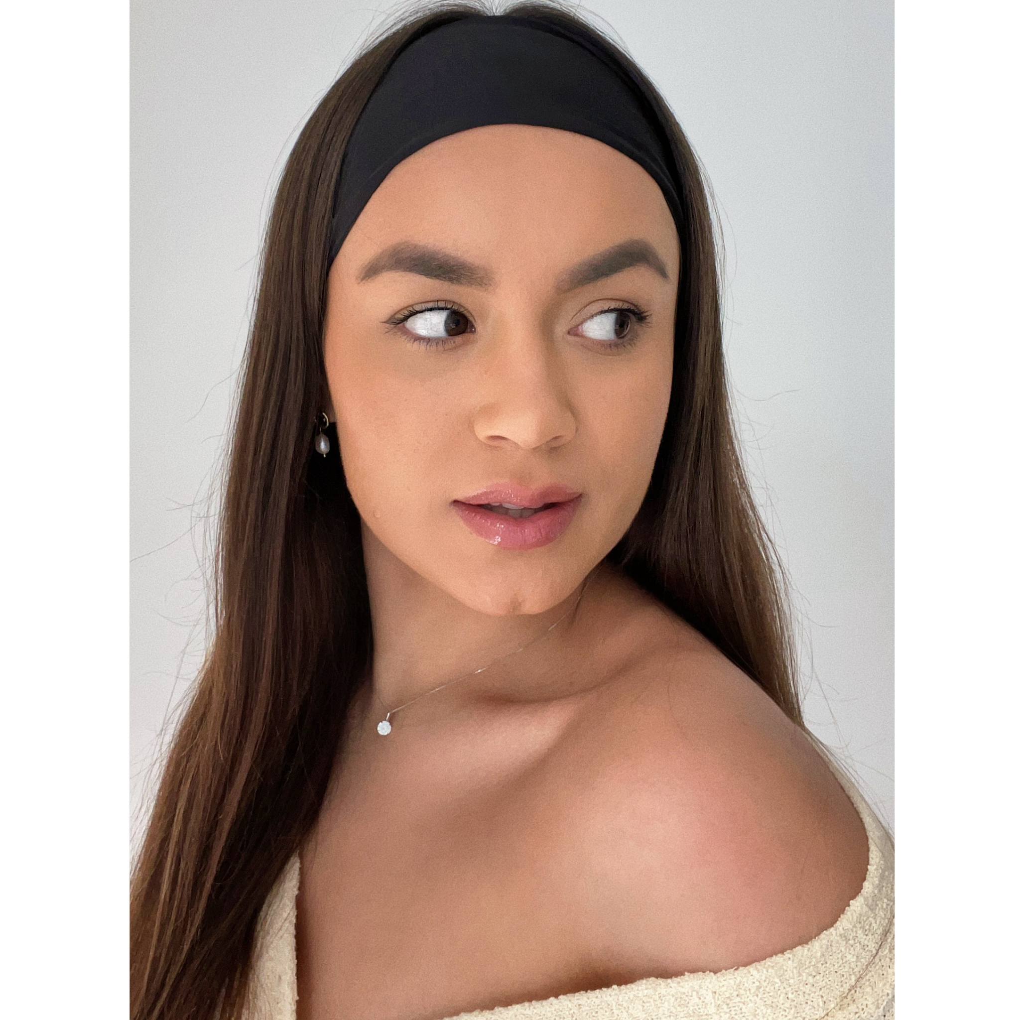 SYLKI – wholesale Fashion headband – women's – Satin Headband - Black2