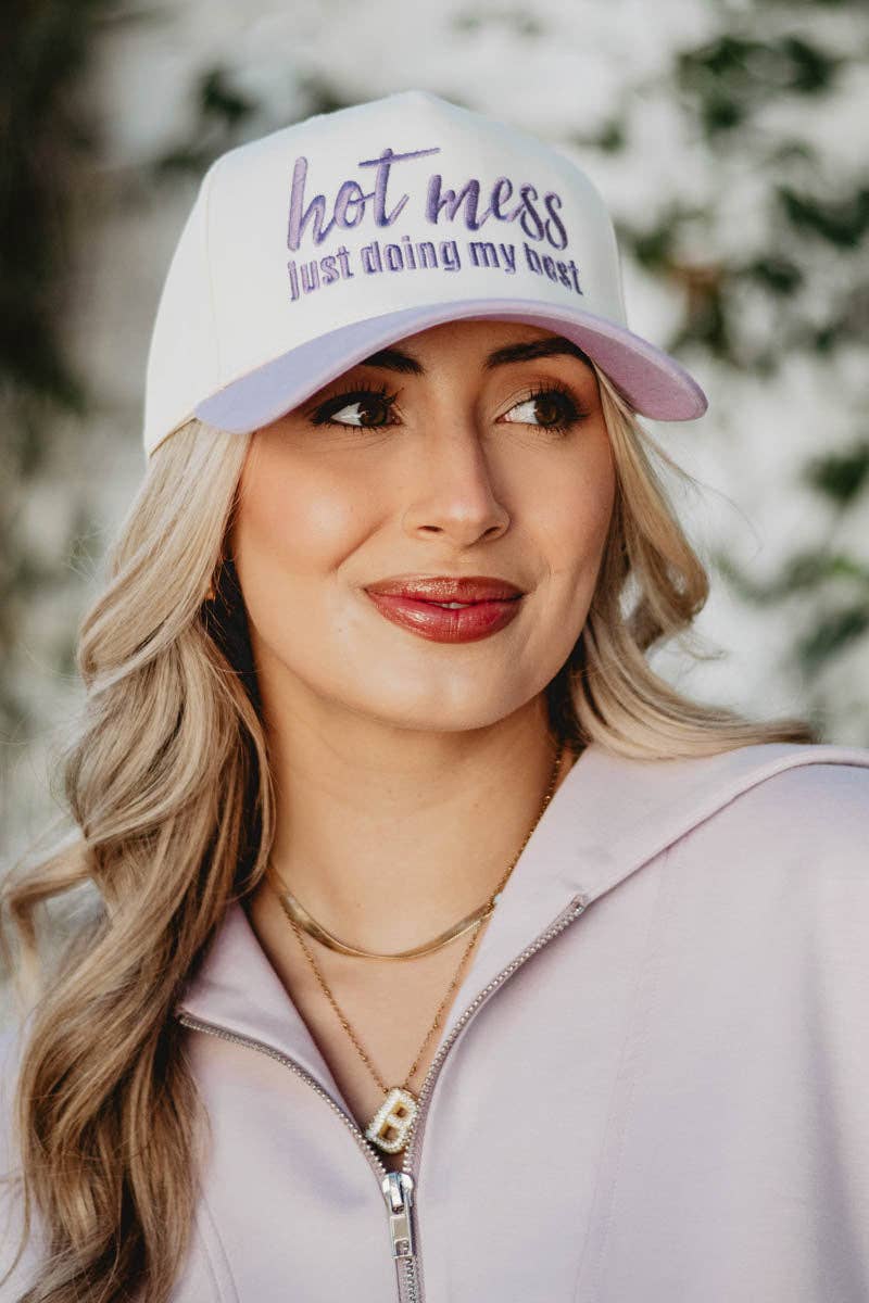 Katydid - Wholesale Trucker Hat - Women's - Hot Mess Just Doing My Best Two-Toned Vintage Hat5