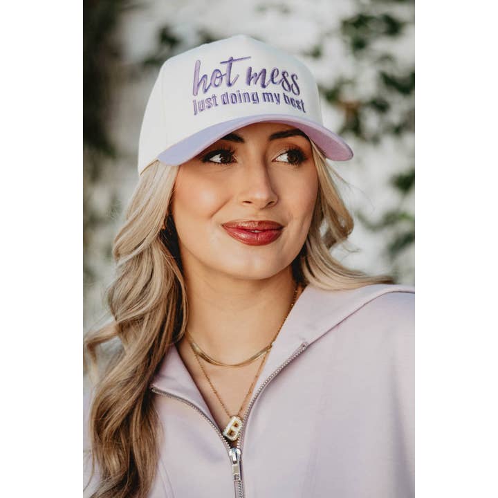 Katydid - Wholesale Trucker hat – Women’s - Hot Mess Just Doing My Best Two-Toned Vintage Hat5